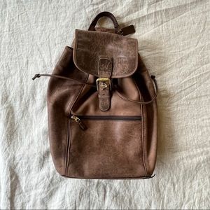 Vintage Leather Coach Backpack Purse 90s
